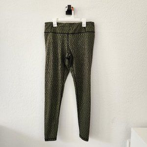 lucy Athletic Wear Womens Leggings Size Medium Insect Shield Lime Green Black